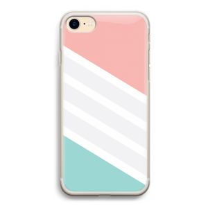Strepen pastel: iPhone 7 Transparant Hoesje