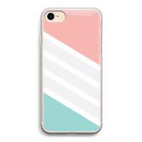 Strepen pastel: iPhone 7 Transparant Hoesje