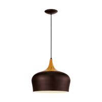 EGLO Obregon hangende plafondverlichting Flexibele montage E27 Bruin, Crème, Eiken - thumbnail