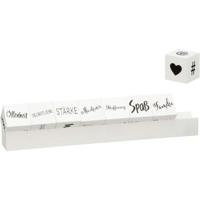 Kubussen met tekst op houder 32 cm set van 9 | 12 stuks