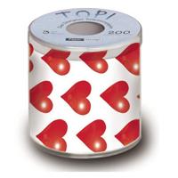 Funny toiletrol - hearts - 3-laags - WC-papier - WC rol - toiletpapier