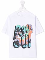 Stella McCartney Kids t-shirt Rock Out à slogan imprimé - Blanc