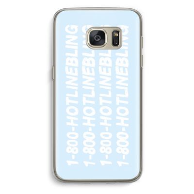 Hotline bling blue: Samsung Galaxy S7 Transparant Hoesje
