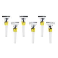 Roltongen / roltoeters - 12x stuks - zilveren folie - Feestartikelen verjaardag - geluidmakers