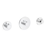 Wiesbaden Dreams afbouwdeel thermostatische douchekraan met 2 stopkranen chroom Wiesbaden Dreams afbouwdeel thermostatische douchekraan met 2 stopkranen chroom