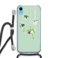 Hang In There: iPhone XR Transparant Hoesje met koord