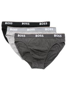 BOSS slip à bords rayés (lot de 3) - Gris