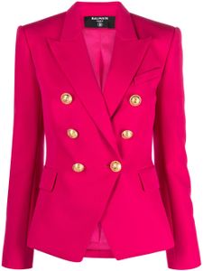 Balmain blazer en laine à boutonnière croisée - Rose