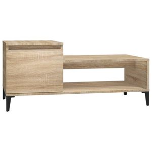 vidaXL Salontafel 100x50x45 cm bewerkt hout sonoma eikenkleurig