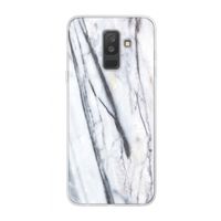 Gestreepte marmer: Samsung Galaxy A6 Plus (2018) Transparant Hoesje
