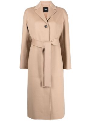 Theory manteau à taille ceinturée - Rose