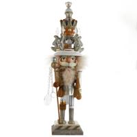 Notenkraker koning l48cm wit goud - Kurt s adler