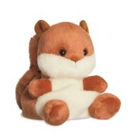 Aurora Pluche dieren knuffel eekhoorn - 13 cm - Knuffeldieren eekhoorn