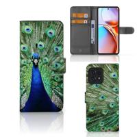 Motorola Edge 40 Pro | Telefoonhoesje | Met pasjeshouder | Pauw