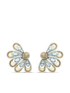 David Morris boucles d'oreilles en or blanc 18ct à ornements - Argent