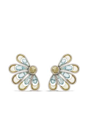 David Morris boucles d'oreilles en or blanc 18ct à ornements - Argent
