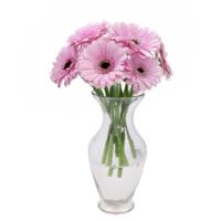 Bloemenvaas Mira - trompet vaas model - transparant glas - D18 x H37 cm