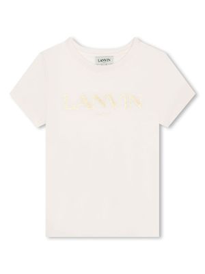 Lanvin Enfant t-shirt en coton à logo imprimé - Jaune