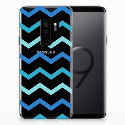 Samsung Galaxy S9 Plus | TPU bumper | Zigzag Blauw