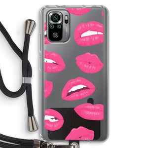 Bite my lip: Xiaomi Redmi Note 10S Transparant Hoesje met koord