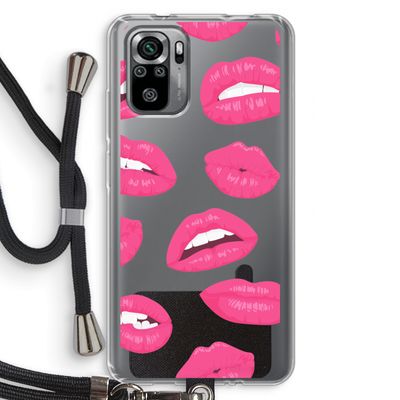 Bite my lip: Xiaomi Redmi Note 10S Transparant Hoesje met koord