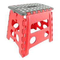 Opvouwbaar opstapje/opstapkrukje - rood - 32 x 36 cm - Huishoudkrukjes Opvouwbaar opstapje/opstapkrukje - rood - 32 x 36 cm - Huishoudkrukjes