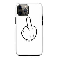 Middle finger white: iPhone 12 Pro Tough Case