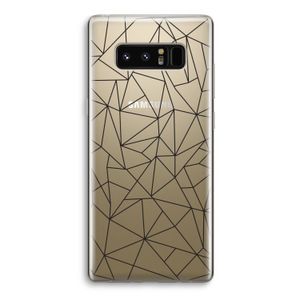 Geometrische lijnen zwart: Samsung Galaxy Note 8 Transparant Hoesje