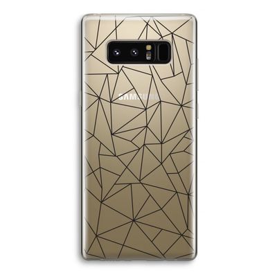 Geometrische lijnen zwart: Samsung Galaxy Note 8 Transparant Hoesje
