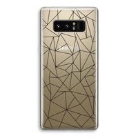 Geometrische lijnen zwart: Samsung Galaxy Note 8 Transparant Hoesje