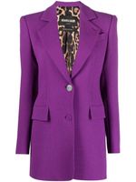 Roberto Cavalli blazer en laine à simple boutonnage - Violet