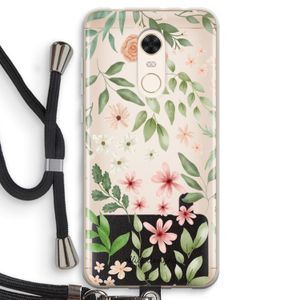 Botanical sweet flower heaven: Xiaomi Redmi 5 Transparant Hoesje met koord