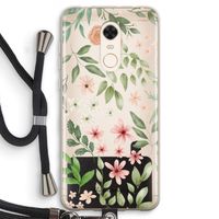 Botanical sweet flower heaven: Xiaomi Redmi 5 Transparant Hoesje met koord