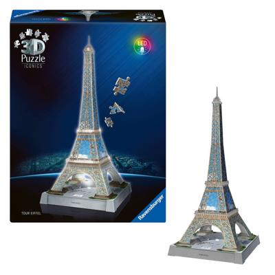 Ravensburger Iconics 3D puzzel Eiffeltoren met licht - 216 stukjes