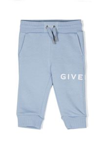 Givenchy Kids pantalon de jogging à logo imprimé - Bleu