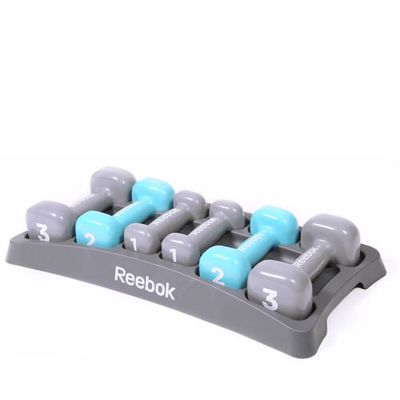 Reebok set van 6 dumbbells 1-3 kg Reebok set van 6 dumbbells 1-3 kg