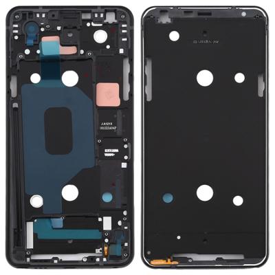 Front behuizing LCD-frame bezel plaat voor LG Q Stylo 4 Q710 Q710MS Q710CS (zwart)