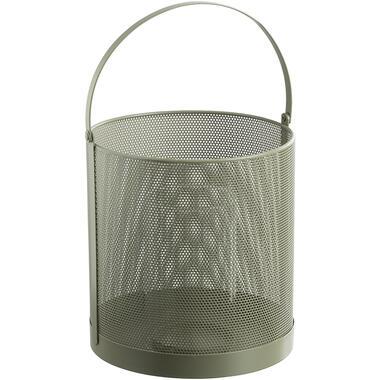 Windlicht Malaga - groen - 24xØ23 cm - Leen Bakker