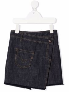 Brunello Cucinelli Kids jupe-short en jean - Bleu