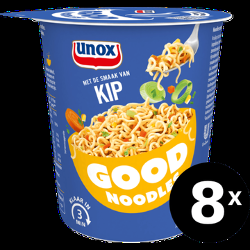 Unox Good Noodles Cup Kip 8 x 65 g bij Jumbo