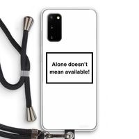 Alone: Samsung Galaxy S20 Transparant Hoesje met koord