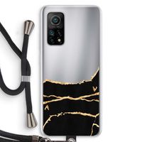 Gouden marmer: Xiaomi Mi 10T 5G Transparant Hoesje met koord