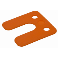 GB drukplaat met sleuf 2mm oranje etiket; 48 per zak | 240 stuks - 17434742