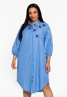 Yoek Blouse-jurk RIGHE | Indigo | Maat 50/52