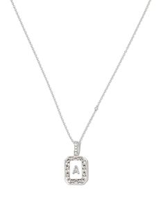 SHAY collier A en or blanc 18ct orné de perles - Argent