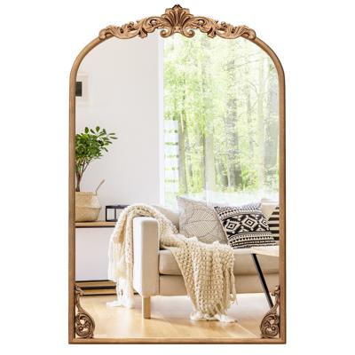 Wandspiegel Gouden Traditionele Vintage Barokspiegel met Metalen Frame Antieke Boogspiegel 76 cm x 51 cm