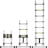 VEVOR telescopische ladder, trap, vouwladder, uitschuifbare ladder, 2,4-5m