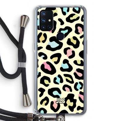 Leopard pattern: OnePlus Nord N10 5G Transparant Hoesje met koord