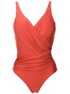 Lygia & Nanny maillot de bain Maísa Liso à design drapé - Orange