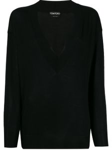 TOM FORD pull à col v profond - Noir